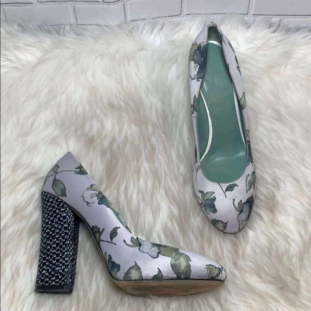 Anthro Paolo D'Arcano Floral Fabric Heels …